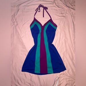 Colorblock Halter Mini Dress VINTAGE 2000s VICTORIA’S SECRET